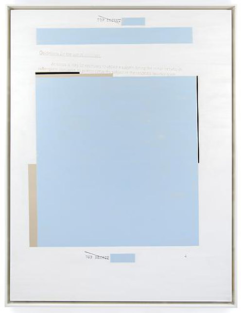 Jenny_Holzer_Endgame1_collabcubed Jenny Holzer, redacted text paintings, endgame, contemporary art, skarstedt gallery