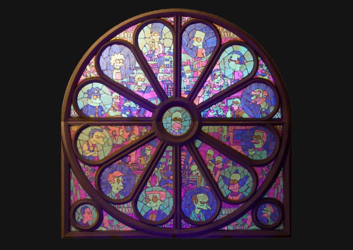 Contemporary Russian Art, Recycle Group, The Simpsons, Stained Glass, Andrey Blohin and Egor Kuznecov