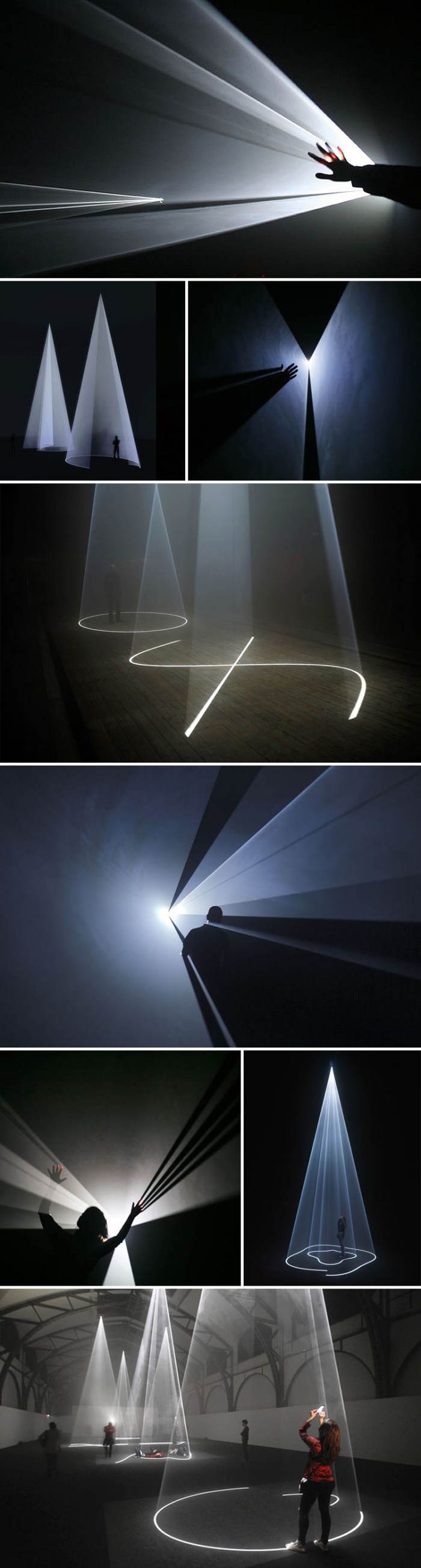Light sculptures, cool installation, Berlin light exhibit installation, Anthony McCall, Hamburger Bahnof
