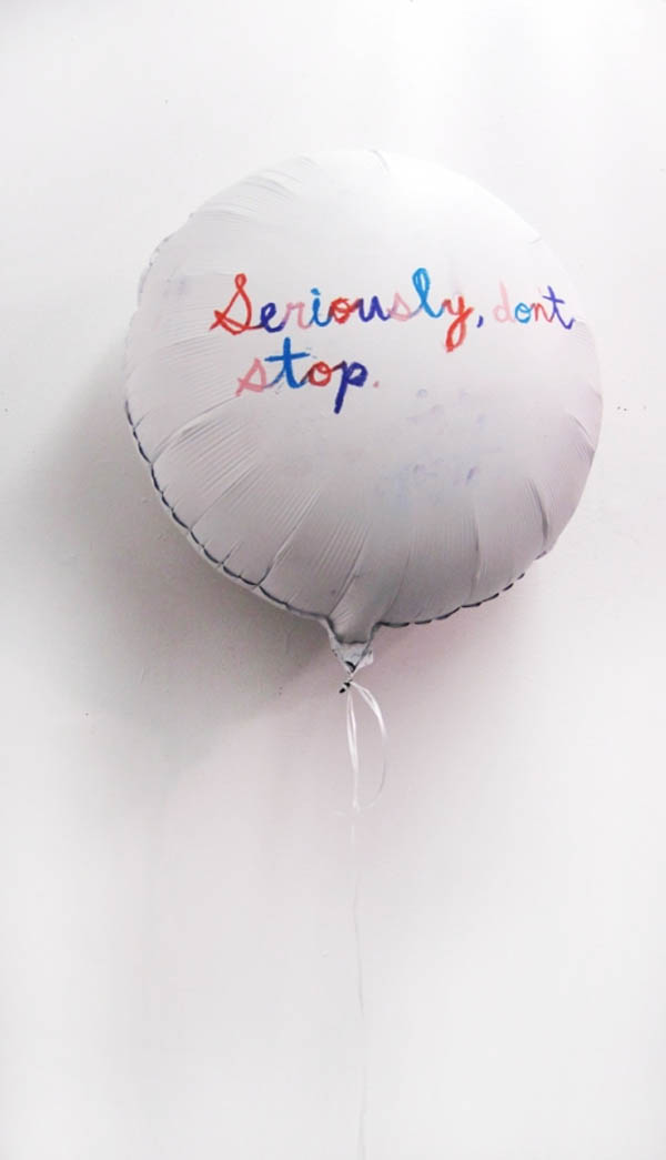 Student work, mixed media, Affordable art fair, contemporary art, balloon, Eric Mistretta