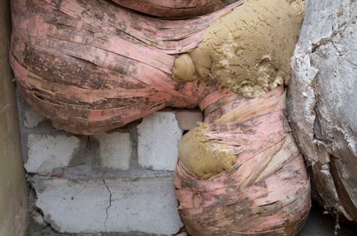 Amazing bursting labyrinthine wood installations, Brazilian contemporary art installations by Henrique Oliveira