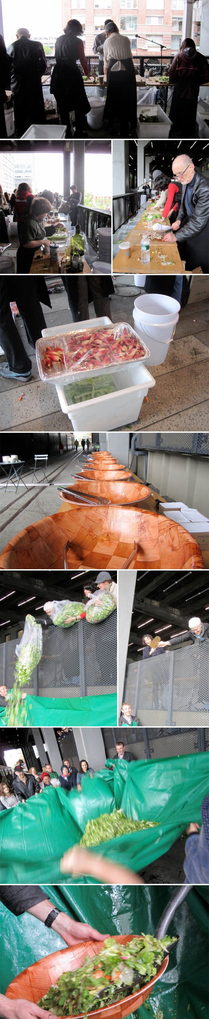 Salad event on the High Line, NYC, fluxus art, Alison Knowles, fun in New York city, collabcubed