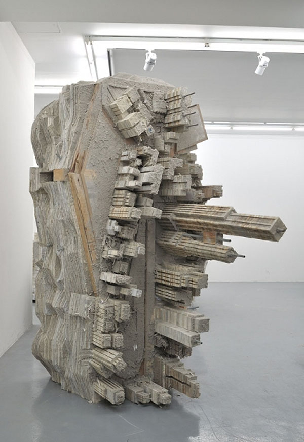 sculptures of cities made from books, steel and wood, Foreign, Almine Rech Gallery, Liu Wei