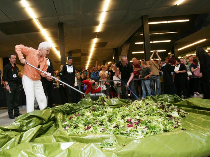 Alison Knowles, Fluxus, Art, High Line, NYC event, april 22nd, Make a Salad, collabcubed