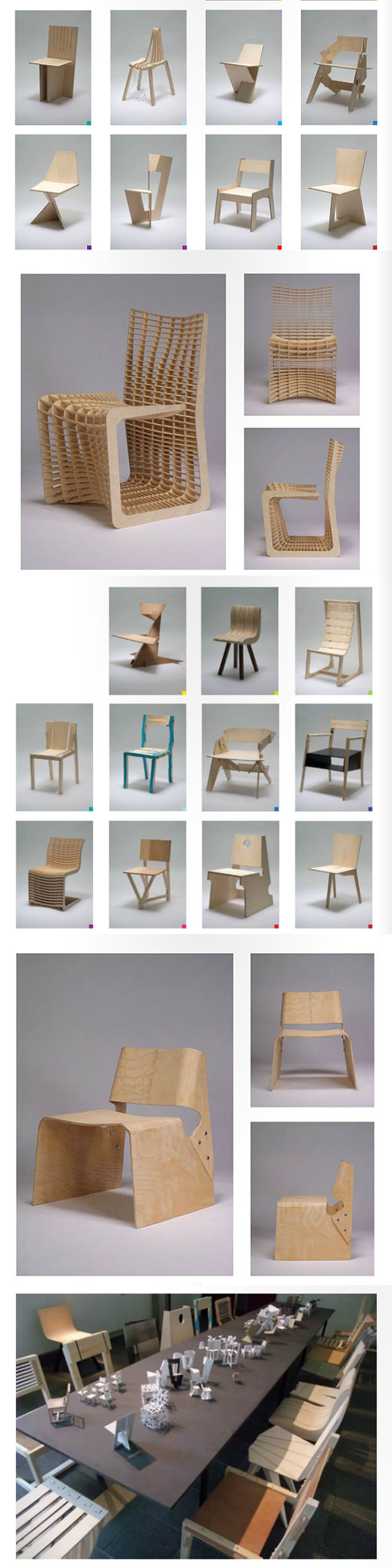 One Chair a Week, Royal Danish Academy of Fine Arts, Architecture School, Students built Full-scale chairs