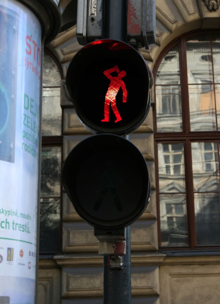 Roman_Tyc_Traffic-Light-Street-Art_Prague_Semafory_collabcubed Roman Tyc, Ztohoven, Traffic Light art, switched images of traffic lights, Prague Street Art,