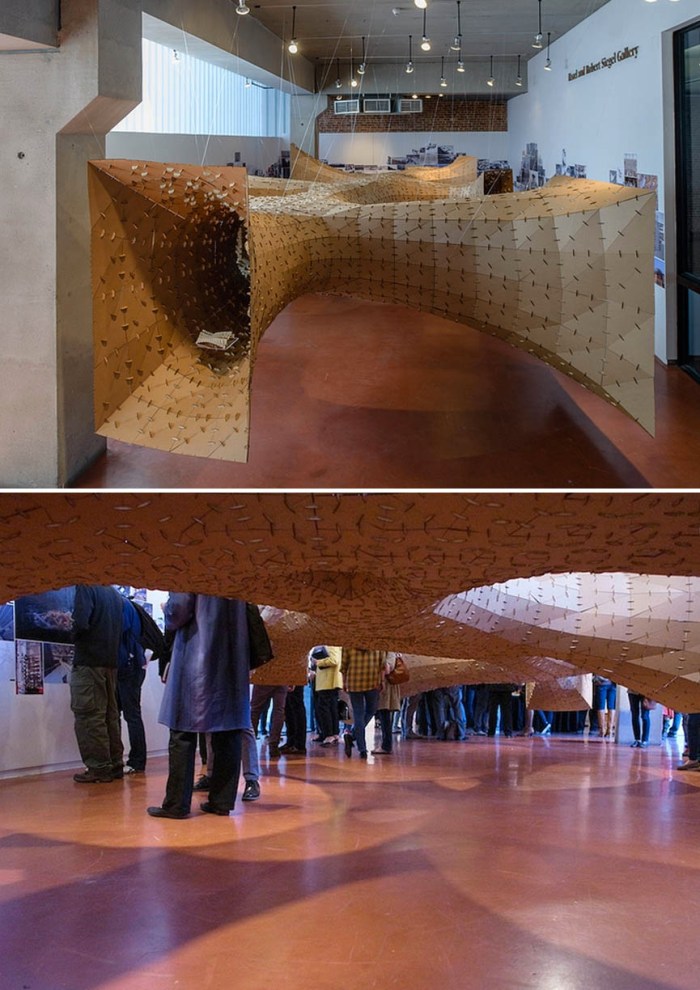 Pratt Institute, Graduate Architecture and Urban Studies Exhibit, GAUD12, SOFTlab, cool cardboard installation