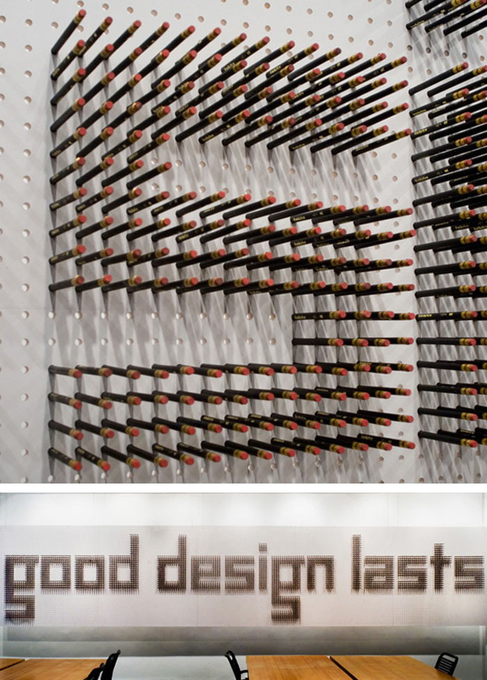 2804 Pencils to create signage, typography, signage design, office design, Spagnola and Associates