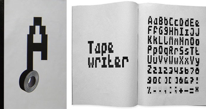 Autobahn design studio, Tapewriter, Duct Tape font, Typeface, Street Art typography