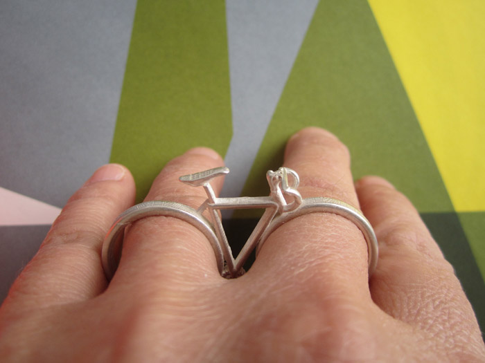 Desingboom Mart, ICFF 2012, Collabcubed, fun jewelry, bike ring, two-finger ring, fun gift