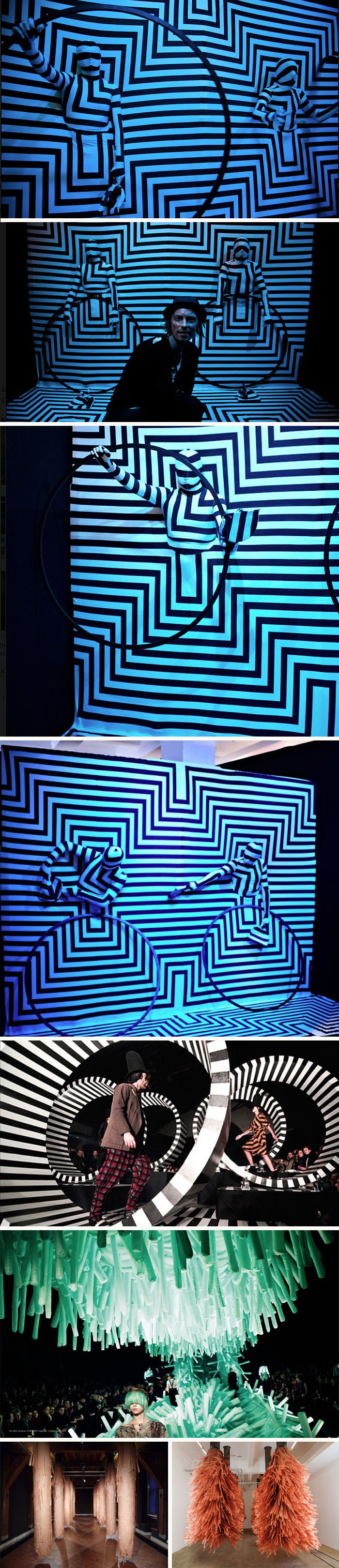 Henrik Vibskov, performance art, cool installations, graphic stage sets, avant garde fashion shows, avant garde art installations, wacky, fun, car wash