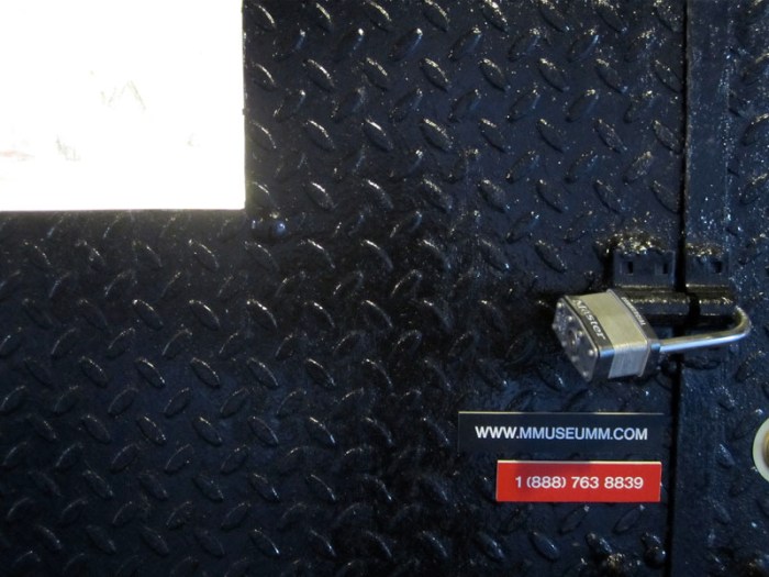 Humorous collections of found objects and garbage from around the world in an old freight elevator in Tribeca, Mmuseumm