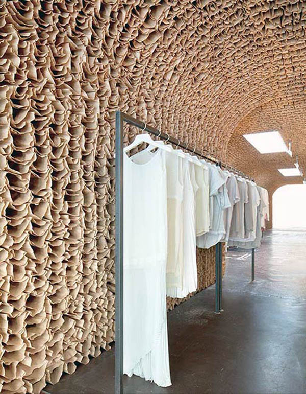 New highend store in meatpacking with 25000 paperbag installation, Owen, Tacklebox, Juliana Sohn