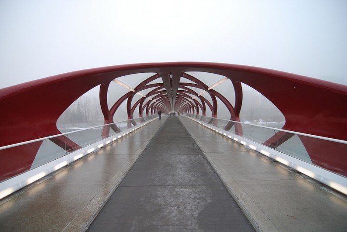 Santiago Calatrava, Peace Bridge, Helix, Contemporary Bridge Design, Calgary, Canada