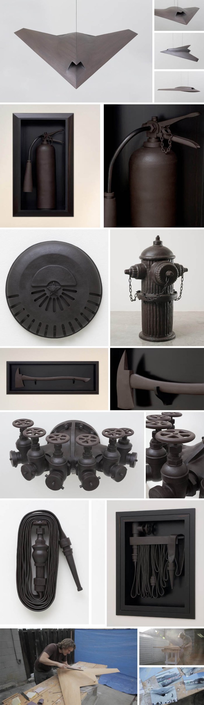 Fire Hydrant sculpture, standpipe sculpture, emergency tools, Ben Jackel, LA artist, Zero Percent Contained