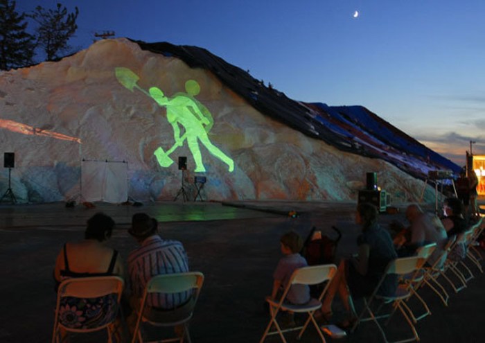 Lumen 2012, Staten Island, light and performance festival, Atlantic Salt piles in New Brighton, Staten Island, NYC