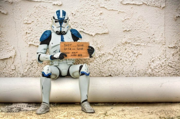 Humorous photos of Star Wars toys out of work, Marcos Minuchin