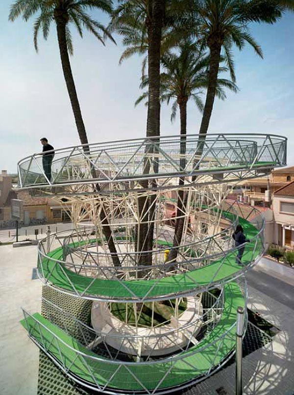 Lookout Tower in Alicante Spain, Sustainable structure, cool spiral promenade, Joaquin Alvado, Contemporary Spanish Architecture