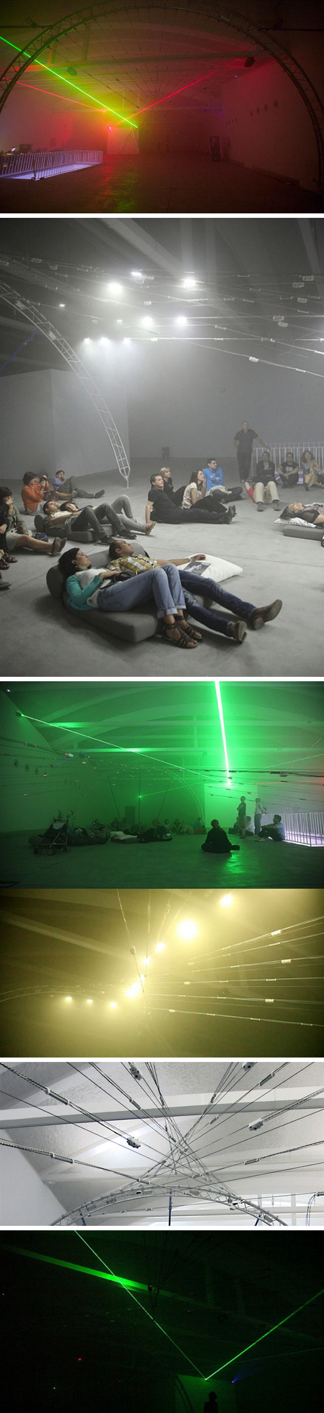 Light and sound installation by Chris Slater at LABoral in Gijon, Spain