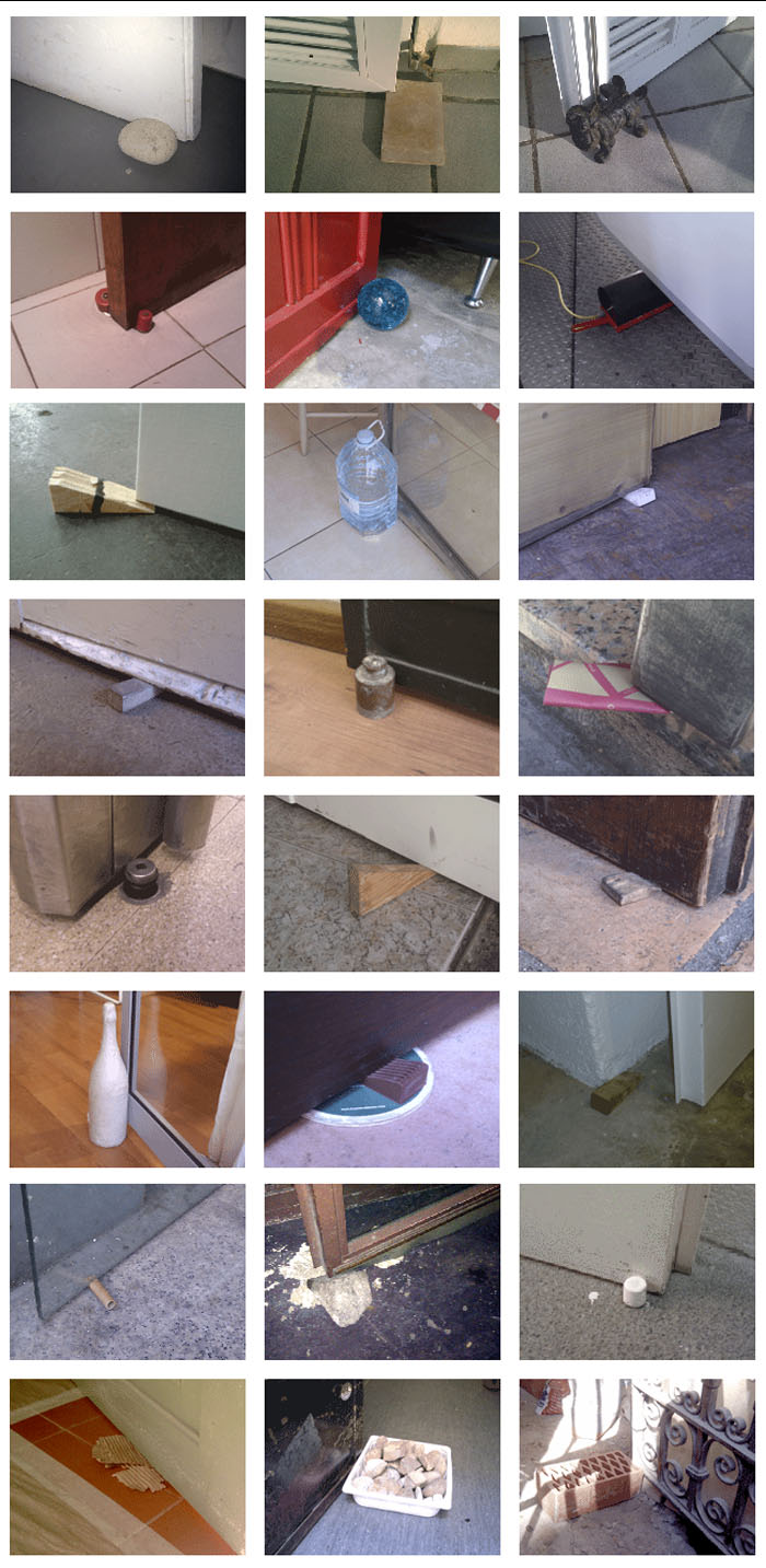 photos of doorstops, humorous photos, collections, Gabriel Pericàs, conceptual art, Contemporary Spanish art