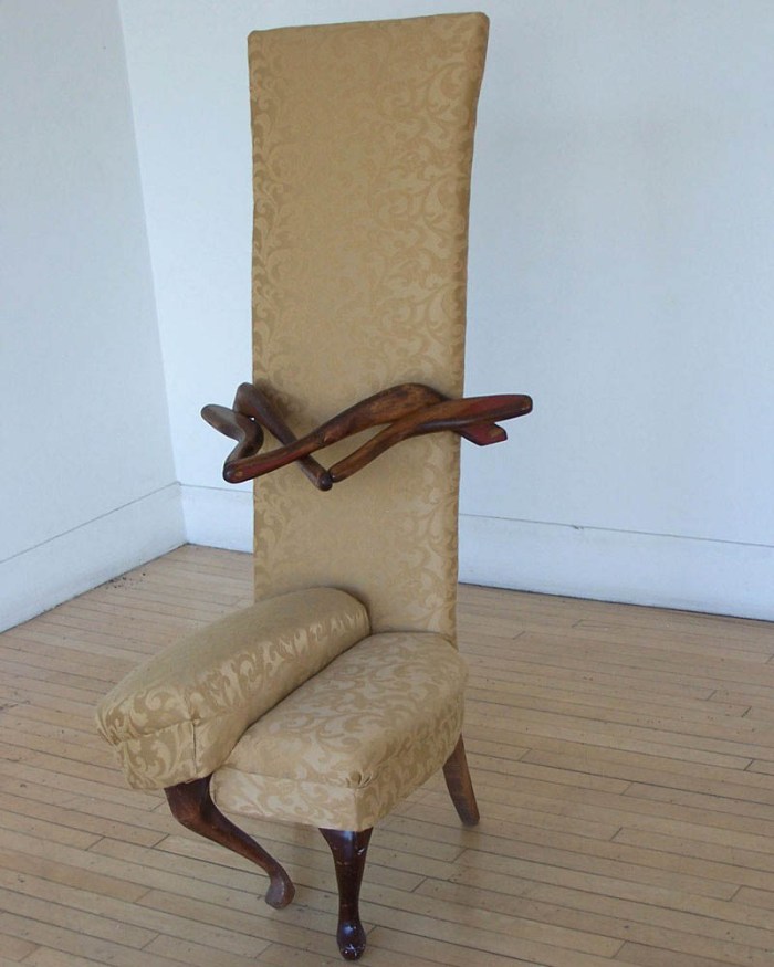 Humorous sculptures made from furniture, animated sculpture, furniture with attitude and personality, Angelo Arnold