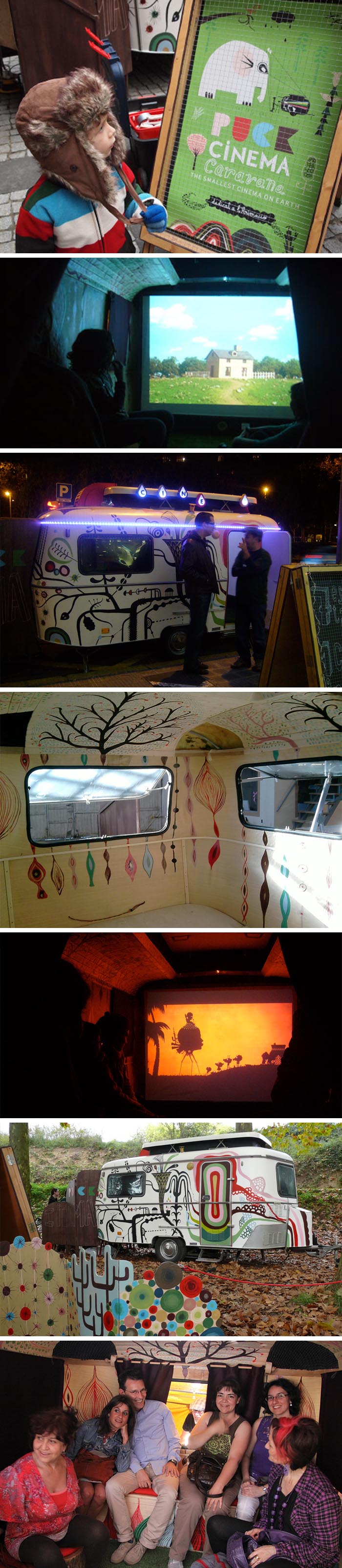 Mobile Cinema Van, Animated Shorts, Ambulatory Cinema Caravan in Spain, Carles Porta and Toni Tomas