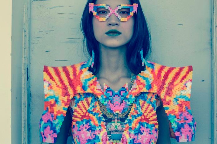 Sabine-Ducasse_Perler-Bead-Armor_collabcubed Fashion and costume design using melted Perler beads by Sabine Ducasse. Melting Pot, cool costume design