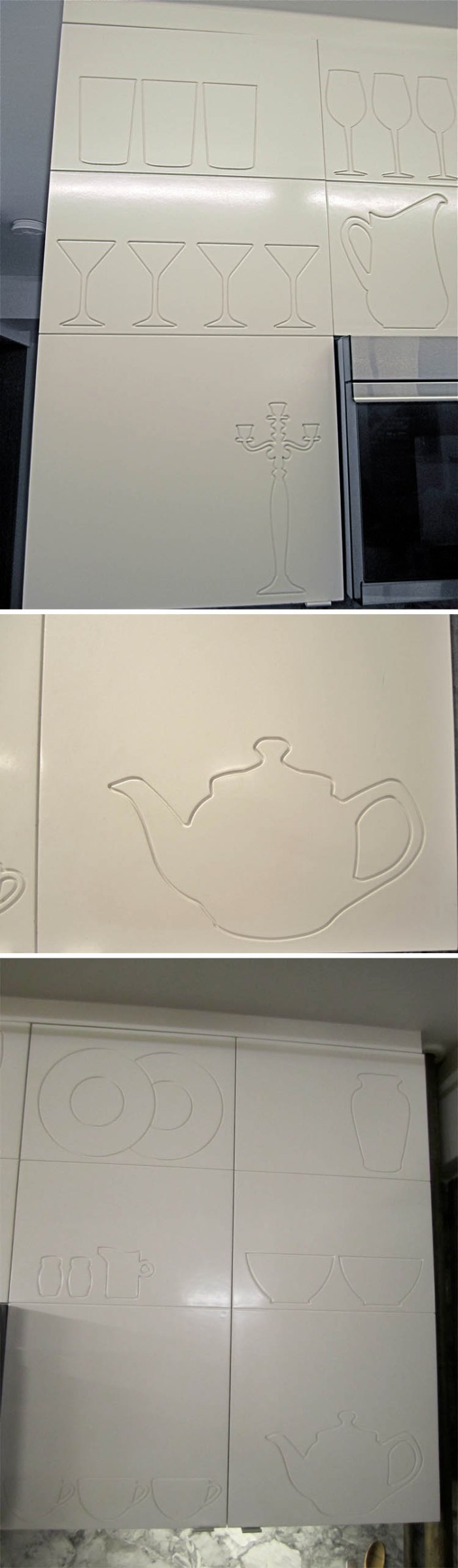 Fun kitchen cabinet design by Hayes and James Slade, Slade Architecture, furniture design