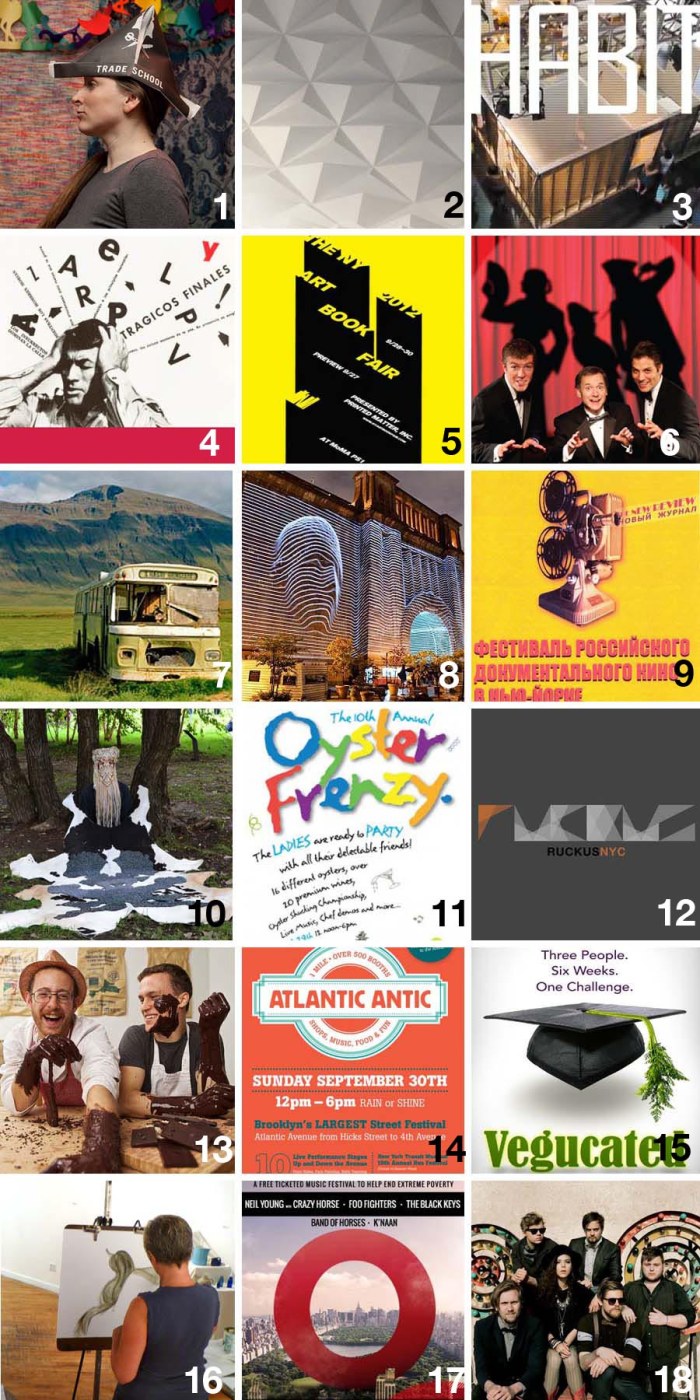 CultureOnTheCheap_NYC_Wknd_9-28-2012_collabcubed Free and Cheap things to do in NYC, 9/28 to 9/30, NYC cheap art, music, film, theater, food, architecture, dance events, Fun and cheap or free events in NYC