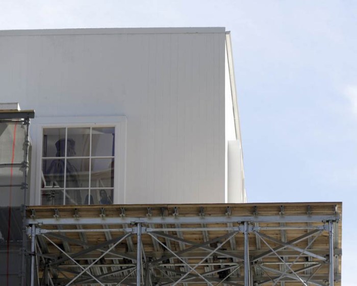 Discovering Columbus Installation/Living Room at Columbus Circle by Tatzu Nishi, cool exhibit, public art, NYC, fun art