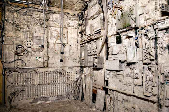 Construction/destruction installation. OTB room, NYC in the 90s, Stray Light Grey installation at Marlborough Gallery, Freeman and Lowe