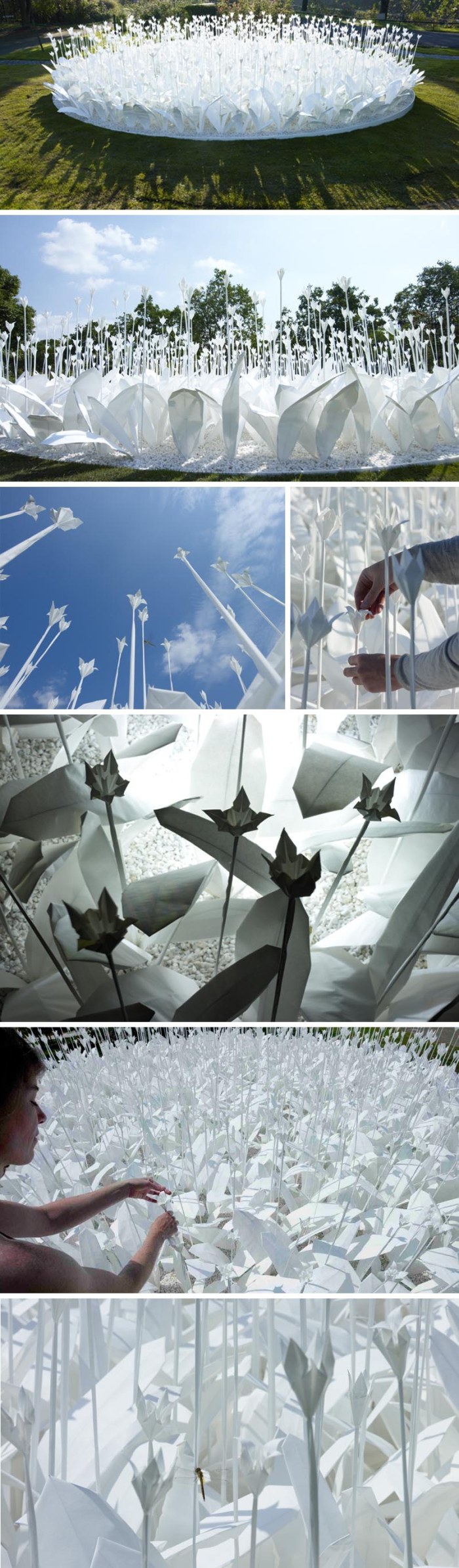 Folding for Peace, Paper Garden, Origami Garden by Anouk Vogel for Japanese Gardening World Cup