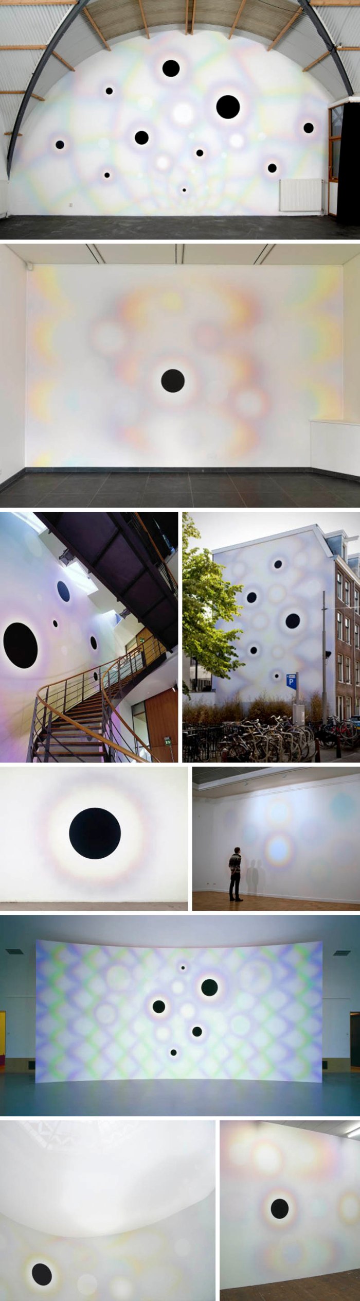 Het Oog (The Eye), The Innocent Eye at Van Abbemuseum, Eindhoven, Optical effect paintings and murals by Roland Schimmel