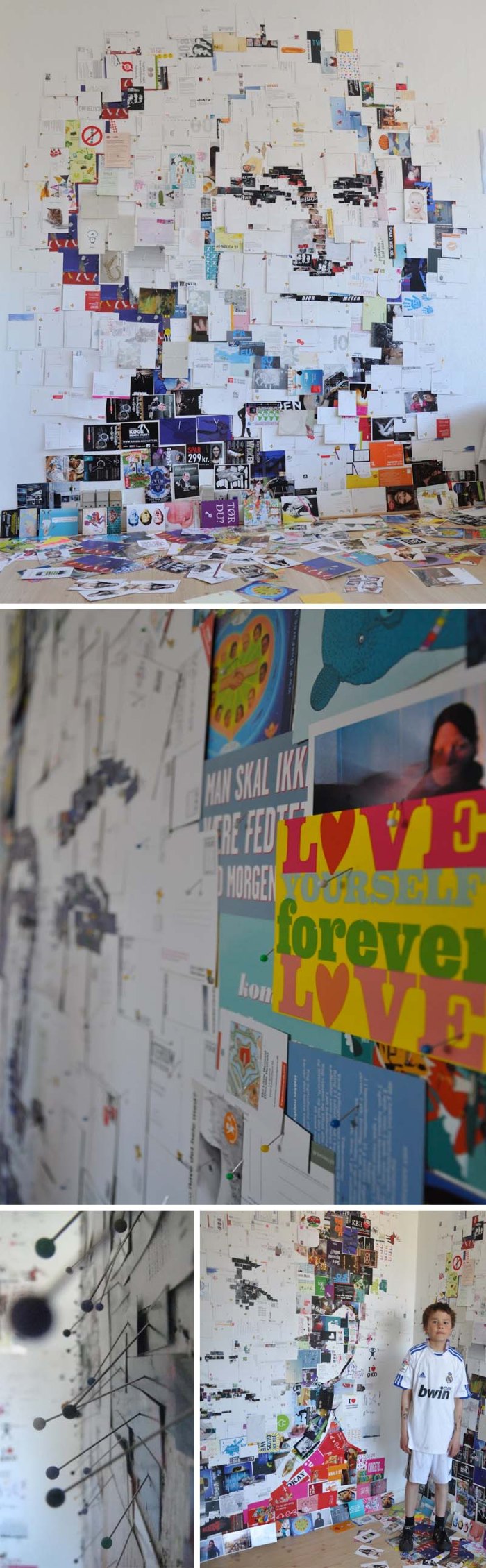 collage of george washington made from postcards by Amir Zainorin, postcard currency portraits