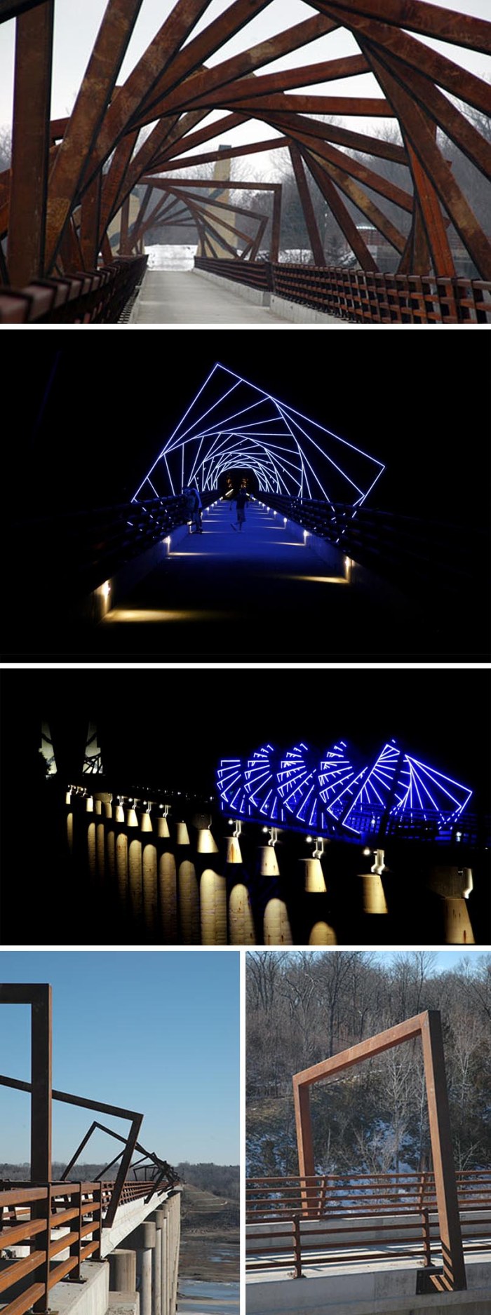 High Trestle Trail Bridge, Boone County, Iowa. RDG Dahlquist Art Studio in Des Moines, Iowa, David Dahlquist