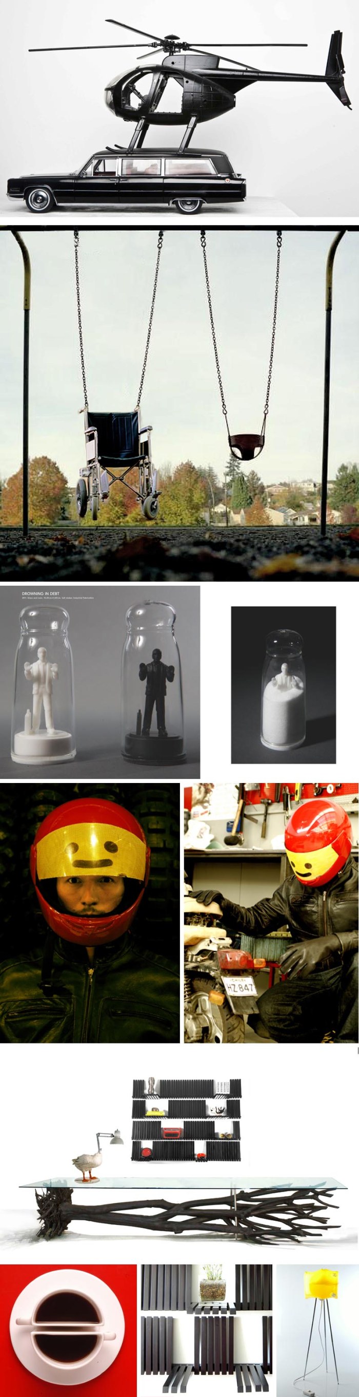 Humorous and political art installations and design by Chilean artist/designer Sebastien Errazuriz, contemporary industrial design, product design with wit