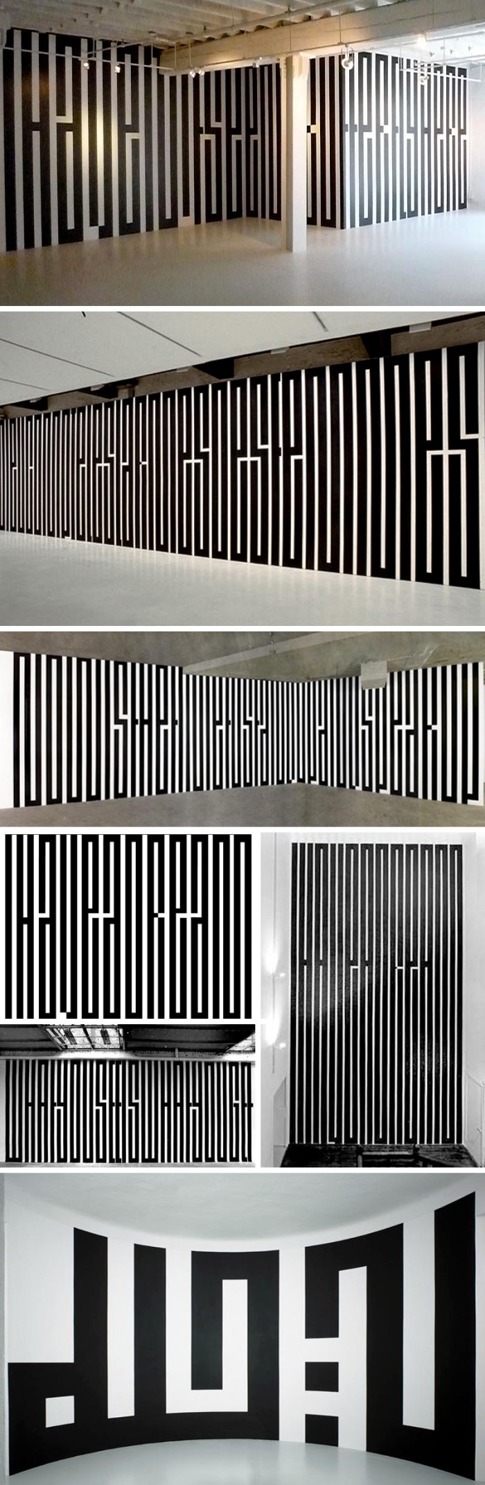 Typographic murals, Tania Mouraud, French Street Art, typography, wysiwyg, ihad