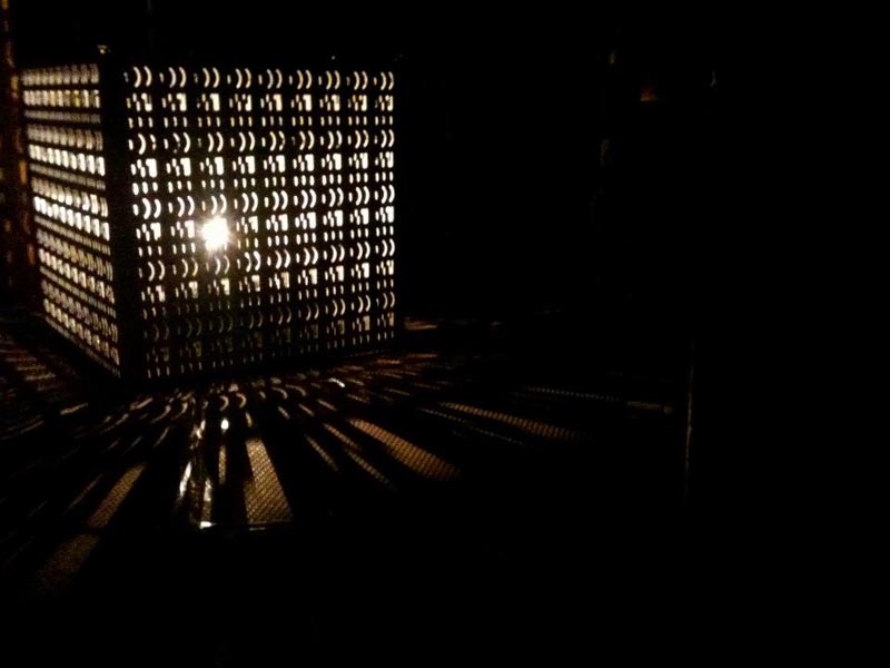 sound and light installation by Craig Colorusso, cubemusic, East Prospect, Arkansas