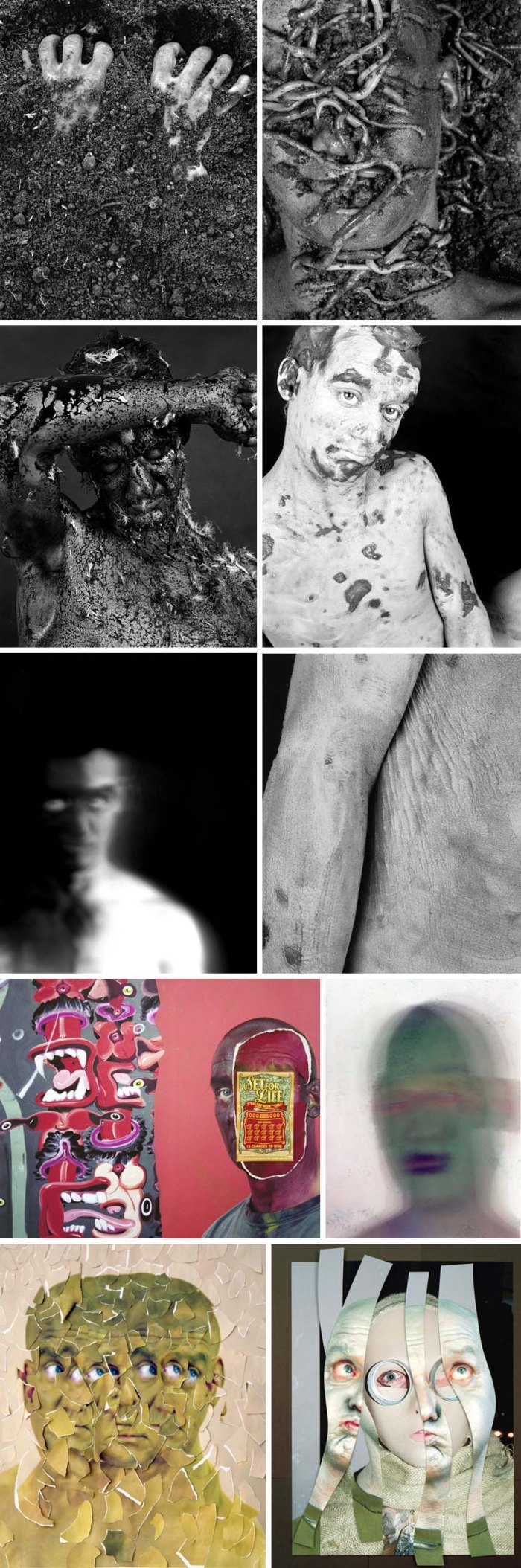 Fred Cray Photographer, Black and White Self Portraits, interesting, edgy, disturbing, literature-inspired images