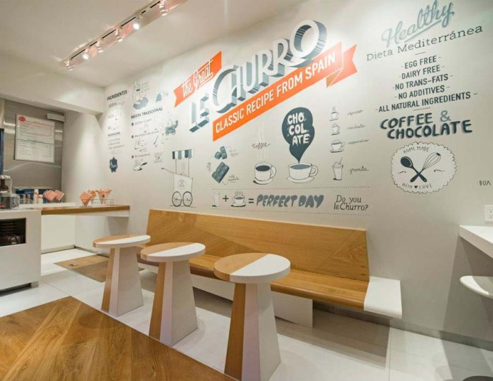 Retail Shop design, Boamistura, Fun churro shop in nyc, Chocolat Factory chocolate mustaches and finger tips, packaging, logo, identity design