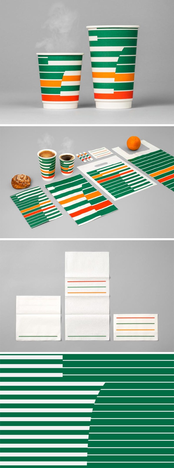 7-Eleven, 7Eleven, Rebrand of 7-eleven in Sweden by BVD, logos, corporate identity rebranding