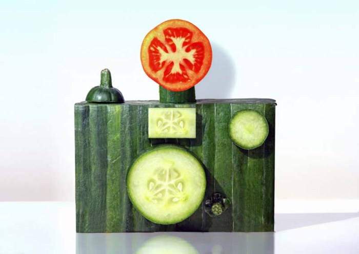 Dan Cretu combines food and non-food to create delightful sculptures of everyday objects