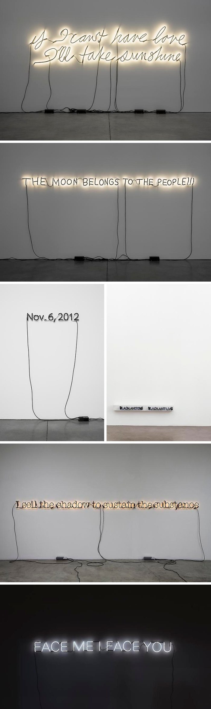 Neon art, Neon Type, by Glen Lidon at Luhring Augustine