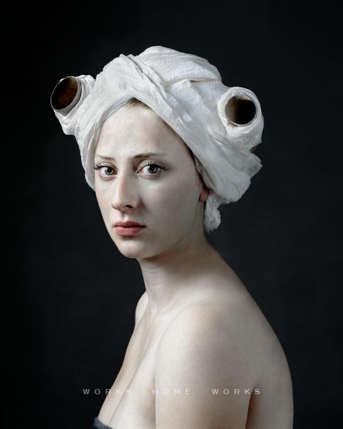 Hendrik Kerstens Paul Pictures, Dutch Master style contemporary photographs with humorous headdresses