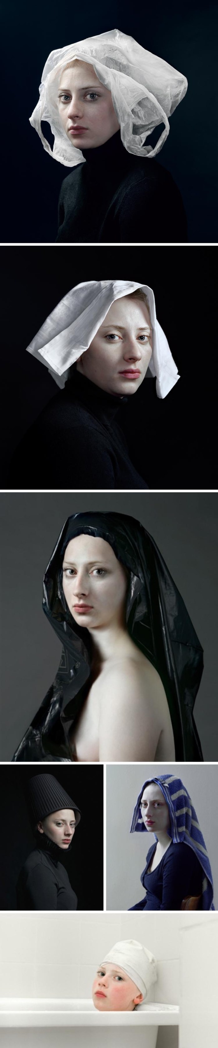 Hendrik Kerstens Paul Pictures, Dutch Master style contemporary photographs with humorous headdresses