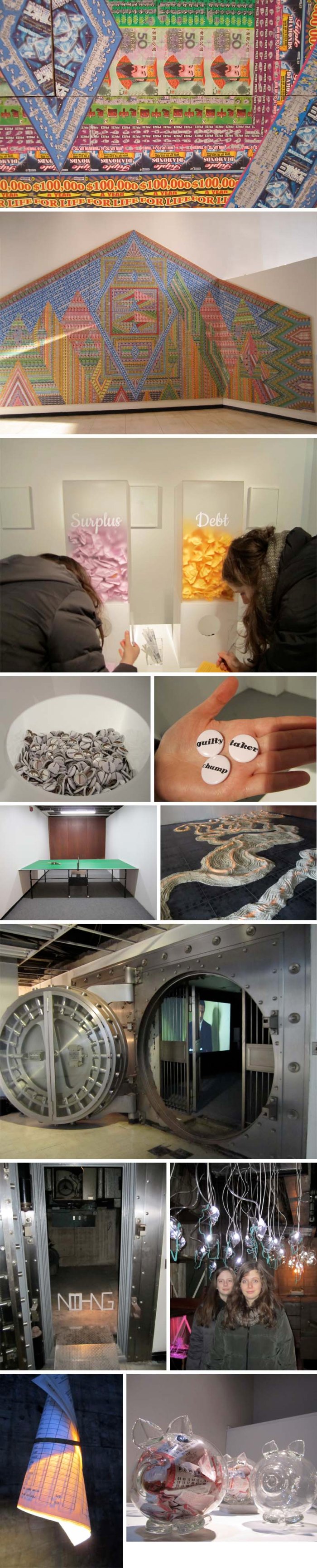 No Longer Empty's 14th Exhibition How Much Do I Owe? at the Clock Tower in Long Island City, and former Bank of Manhattan Bank, Contemporary art, art installations