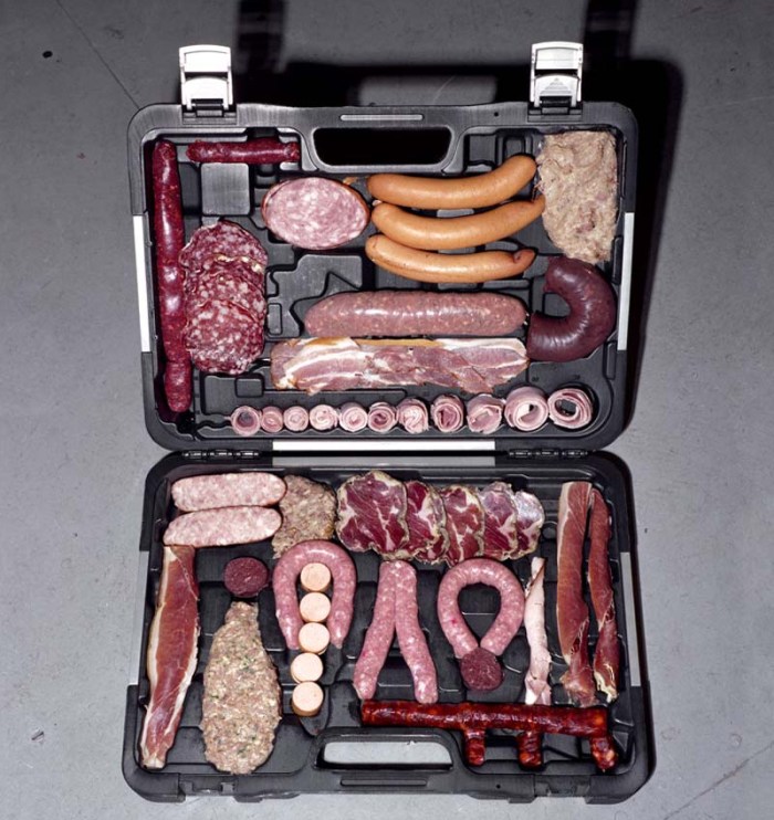 Thomas Mailaender, L'Union Fait la Farce, Humorous food-related sculpture, installation, and photos