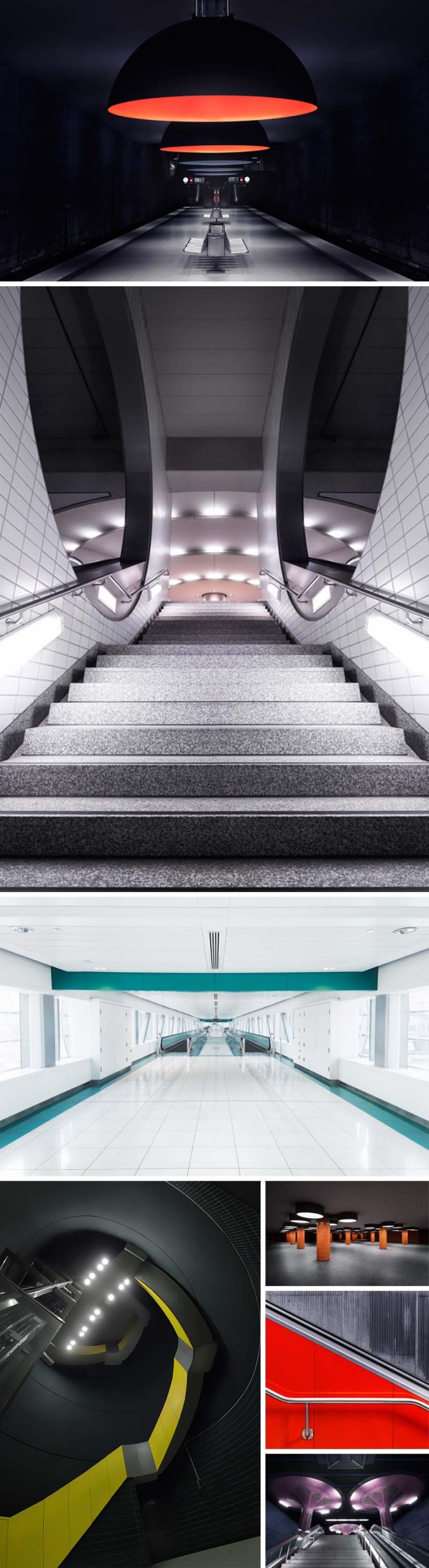 Architectural Photography, Contemporary photographs of subways in Munich, Berlin, Frankfurt andDubai. Nick Frank Photography