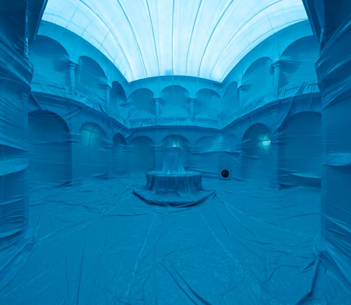 PeniqueProductions_color-Inflatables-fill-structures-erected-by-others, Spanish art collective, cool colorful installations