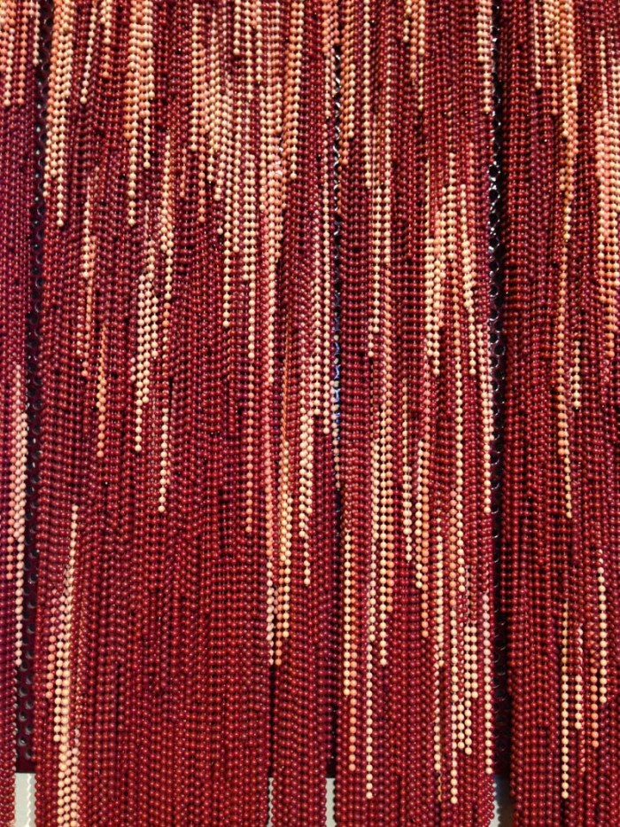 wall pieces made with ball chains and magnets by Alice Hope